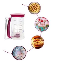 Distributeur de Pâte Liquide Pâte Crêpes, Gaufres, Beignets, Cupcake, Muffins 900 ml