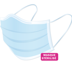 Alternative view of Masque Chirurgical Stérile, Ultra Hygiénique, Grand Confort Respiratoire 10 Pièces