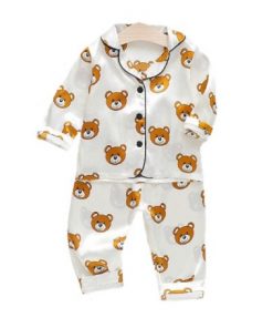 Ensemble Pyjamas 100% en Soie pour Enfants de 2 à 6 ans