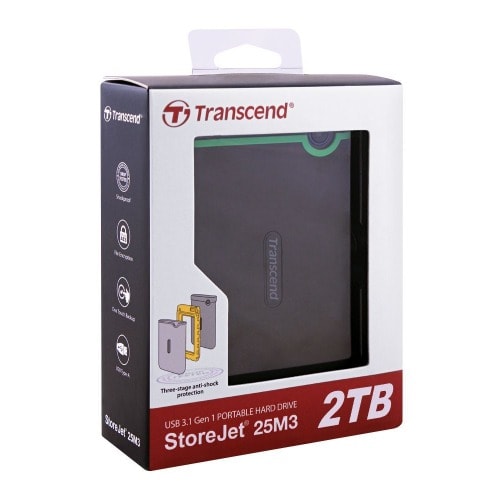 Disque Dur Externe Transcend StoreJet 25M3 2To HDD USB 3.0