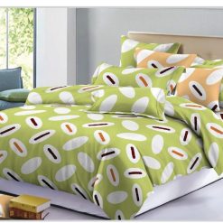 Ensemble Draps de Lit 3 Places 100% coton, motifs en formes ovales