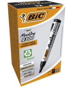 Alternative view of Bic Marqueur Permanent Pointe Biseau noir, Marking 2300