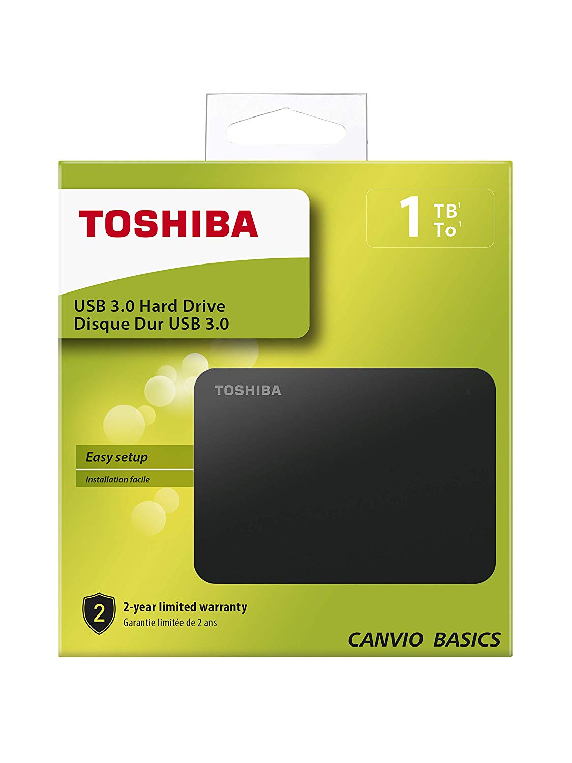 TOSHIBA - Disque Dur Externe 1To USB 3.0 Canvio Basics H…