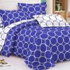 Ensemble Draps de Lit 3 Places 100% Cotton Bleu