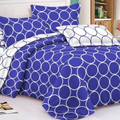 Ensemble Draps de Lit 3 Places 100% Cotton Bleu