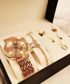 Ensemble Bijoux Montre Bracelet Chaine pour Femme