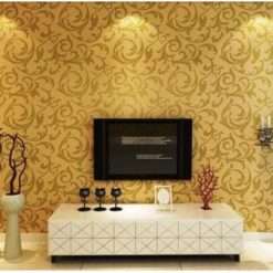 Papiers Peints PVC Luxueux Dor, Résistant à l'eau et à la moisissure, Rouleau de 5m2