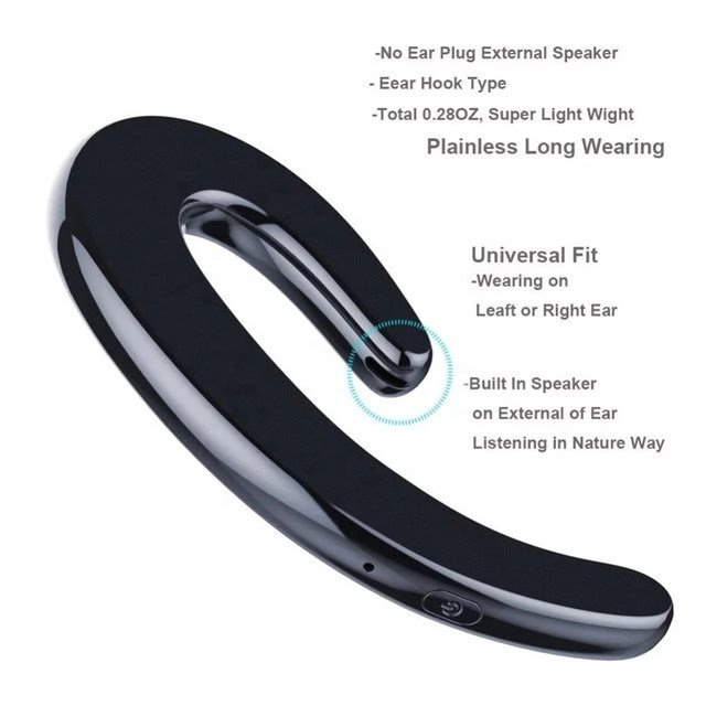 Casque d'Ecoute Bluetooth sans fil GM108 de Style Crochet d'Oreille avec Microphone Ecouteurs Mains Libres pour IPhone et Android