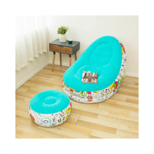 Fauteuil Gonflable avec Pouf Repose Pieds et Pompe à Air – Image 5
