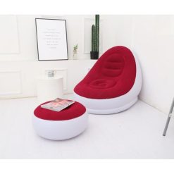 Alternative view of Fauteuil Gonflable avec Pouf Repose Pieds et Pompe à Air