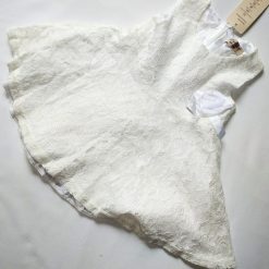 Robe Princesse Blanche en Dentelle pour Bébé 1 an