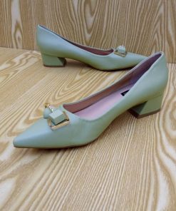 Alternative view of Chaussure en Cuir Bout Pointu et Talons courts Pour Femmes