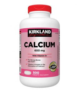 Calcium 500 Comprimés avec Vitamine D3, Kirkland Signature 600 mg