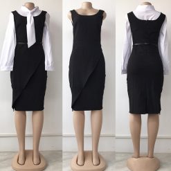 Alternative view of Robe Moulante noir-blanc Sexy