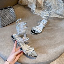 Alternative view of Sandales à enroulement en cristal