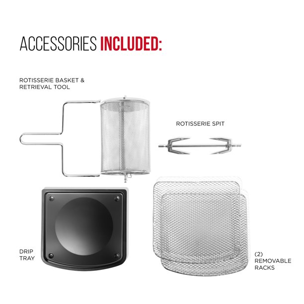 Friteuse à Air Numérique Chefman 6 Litres Rôtissoire Déshydrateur et Four à Convection – Image 5