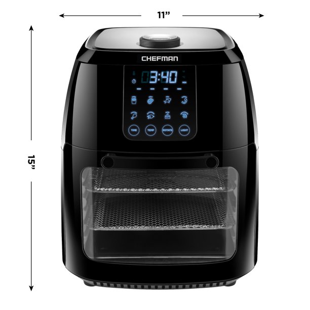 Friteuse à Air Numérique Chefman 6 Litres Rôtissoire Déshydrateur et Four à Convection – Image 2
