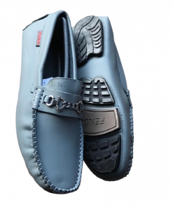 Mocassin Cuir Souple Respirant bleu clair