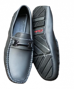 Mocassin Hommes en Cuir Souple Noir