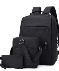 Sac à Dos pour Ordinateur Portable 15,6 pouces Etanche avec Port USB Noir