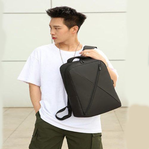 Sac à Dos pour Ordinateur Portable 15,6 pouces Etanche avec Port USB Noir – Image 3