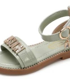 Alternative view of Sandale Romaine Plate en Cuir pour Enfant Fille