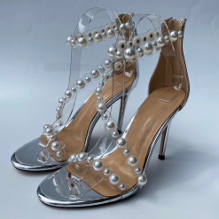 Chaussure à Talon en Argent