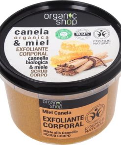 Organic Shop Gommage Corps Miel Cannelle, Exfoliant Corporel 250ml