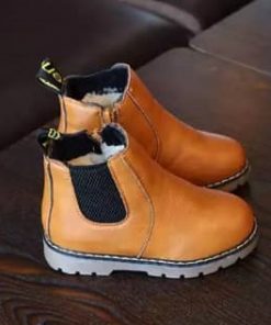 Alternative view of Chaussures Bottines en Cuir confortable our Enfant Fille et Garcon Marron
