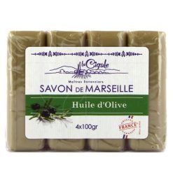 Savons de Marseille la Cigale à l'Huile d'Olive 4 x 100 g