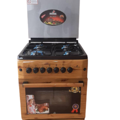 Cuisinière à Gaz EUROLUX S6SL40G2-WOOD, 4 Foyers, Garantie 1 An