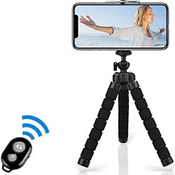 Mini Trépied Portable Ultra Flexible, Télécommande Bluetooth pour Smartphone et Appareil Photo