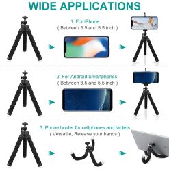 Alternative view of Mini Trépied Portable Ultra Flexible, Télécommande Bluetooth pour Smartphone et Appareil Photo