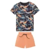Ensemble Culotte et T-shirt Shark Orange pour Enfant
