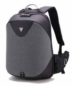 Sac à Dos Professionnel Etanche avec Port de Chargement USB Antivol Unisexes Gris