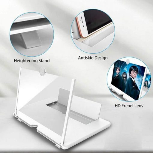 Agrandisseur d'Ecran pour Smartphone Loupe d'Ecran 3D Support Pliable Grand Ecran HD 14 Pouces. – Image 7