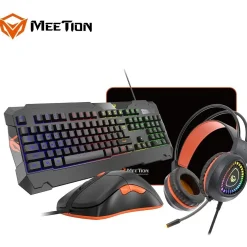 Gamer Kit 4 en 1 Meetion C505 Casque + Clavier + Souris + Tapis de Souris