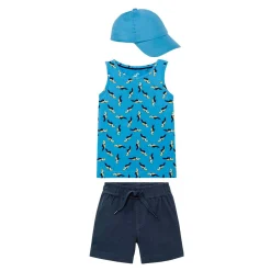 Ensemble Décontracté pour Enfants 3 pièces bleu/bleu nuit