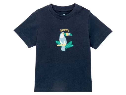 Ensemble Enfants 3 pièces en coton, couleur bleu, jaune et bleu nuit – Image 4