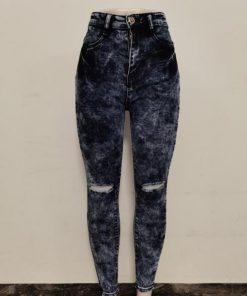 Pantalons Jeans Slim Extensibles Destroy Mode Décontractée pour Femmes