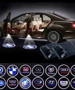 2 Mini Projecteurs Led des Logos de Voiture avec Piles