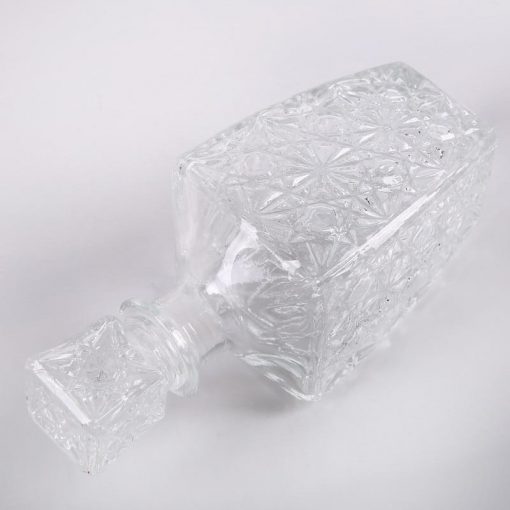 Carafe à Whisky en Verre Transparent Créatif Bouteille en Cristal 1 Litre – Image 4