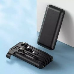 Power Bank 30000 mAh avec Chargeur Intégrés 4 Câbles