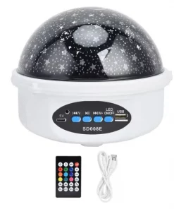 Lampe de Projection Led 3D en Etoile Lumineuse avec Télécommande