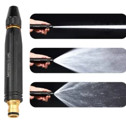 Pistolet de Pulvérisation d'Eau à Haute Pression, Tête d'Arrosage Réglable en Métal