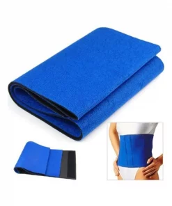 Ceinture Amincissante Trimmer Waist Belt Sweat Band Bleu