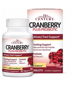 21st Century Probiotique Cranberry Plus 60 comprimés