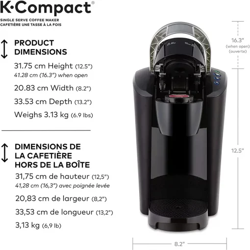 Cafetière Keurig K-Compact Dosette K-Cup à Usage Unique Noir – Image 2