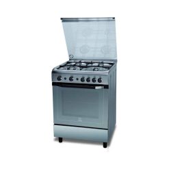Cuisinière Indesit I6GG1F en Acier Inoxydable, 4 Foyers, Garantie 1 An