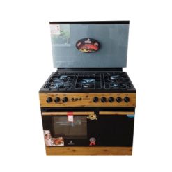 Cuisinière à Gaz EUROLUX F9E50G1-WOOD 6090 5 Foyers, Garantie 3 Mois